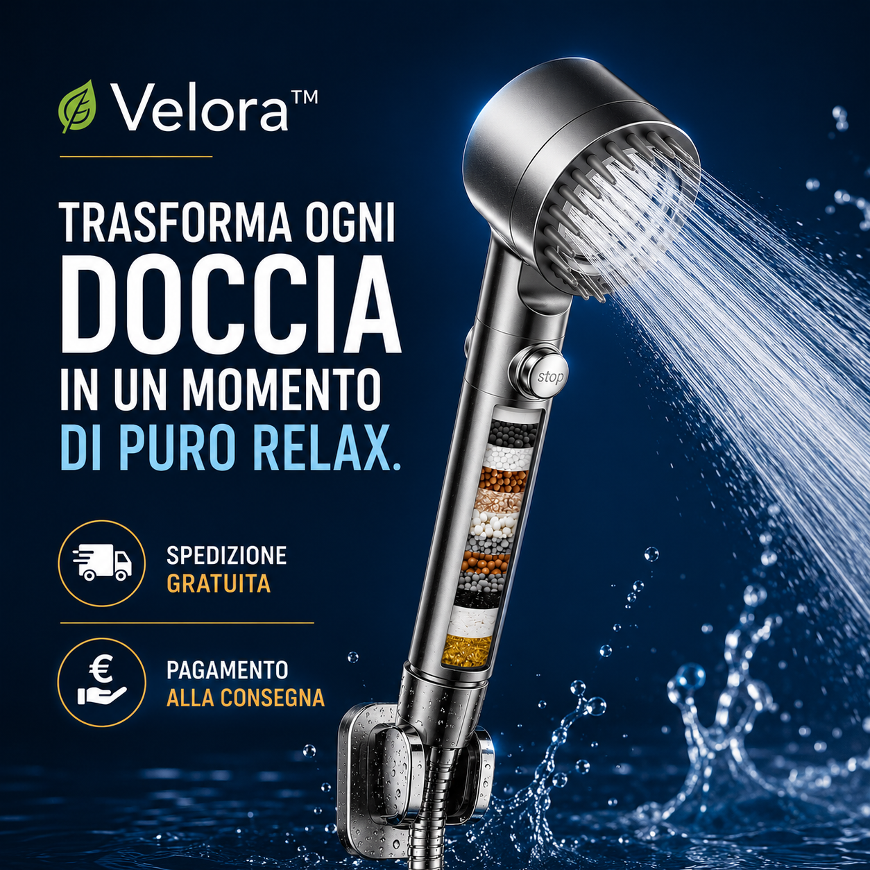 🌿 Velora™ 🚿 Trasforma ogni doccia in un momento di puro relax