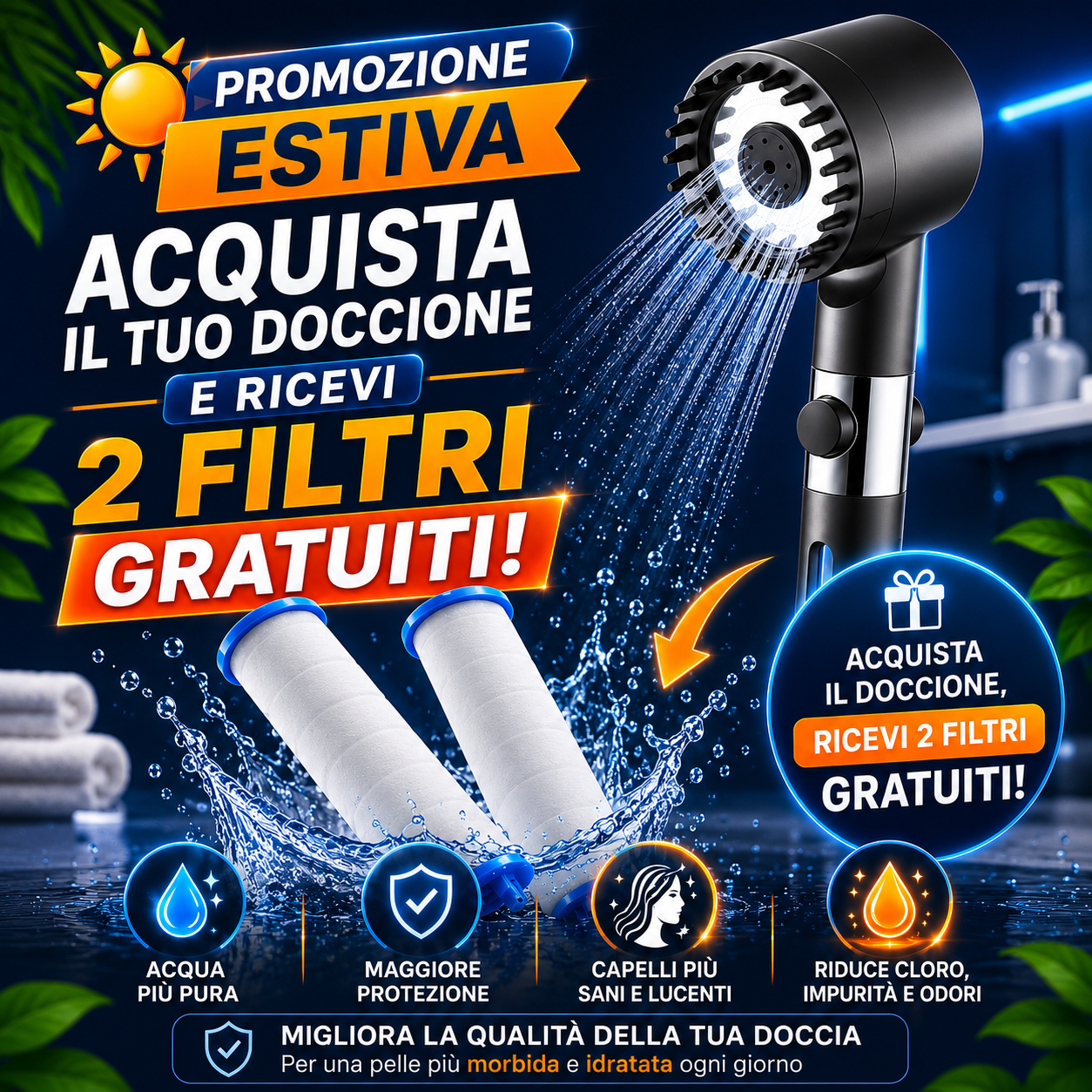 🌿 Velora™ 🚿 Trasforma ogni doccia in un momento di puro relax